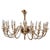 Large 24-Arm Amber Murano Glass Chandelier, 1950 For Sale