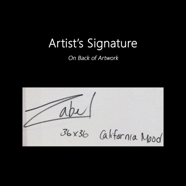 "California Mood" Original Modern Artwork by Zabel For Sale - Image 9 of 9