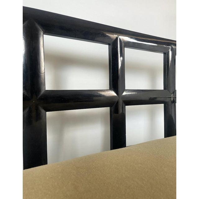 Sofa in Grid Lacquered Wood, 1930s For Sale - Image 9 of 14