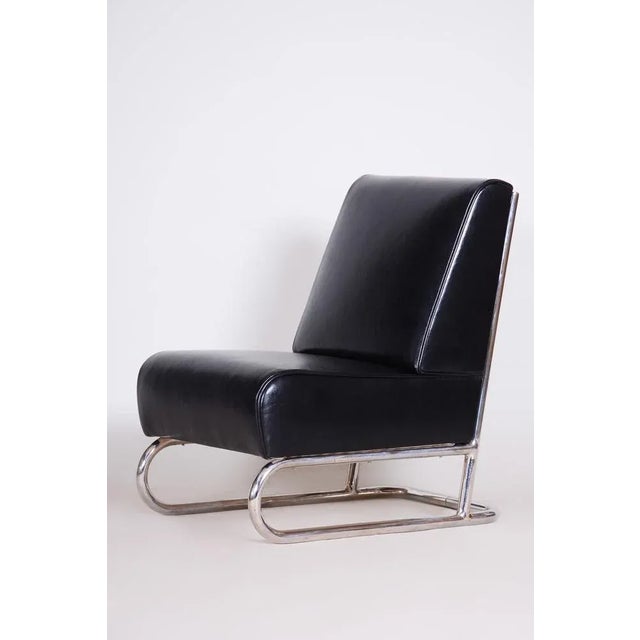 Bauhaus Armchair in Chrome & Leather, 1930s For Sale - Image 13 of 13