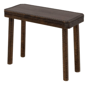 Arts and Crafts Style Hand-Carved Oak Console Table