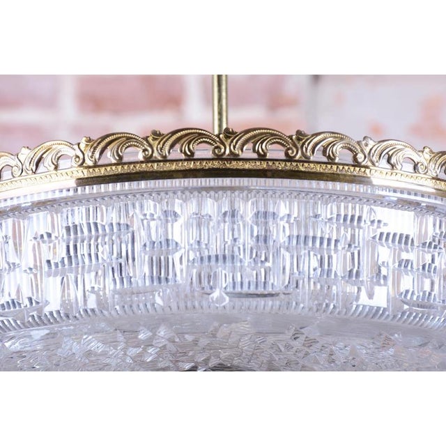 1960s Mid-Century Chandelier in Glass and Brass attributed to Kamenický Šenov, Czech, 1960s For Sale - Image 5 of 10