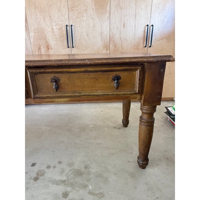 French Carved Walnut Draper's Table, 19th C., For Sale - Image 4 of 7