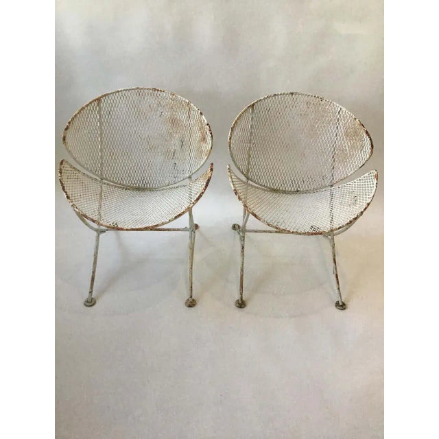 White 1960s Salterini Clam Shell Chairs - a Pair, Attributed For Sale - Image 8 of 8