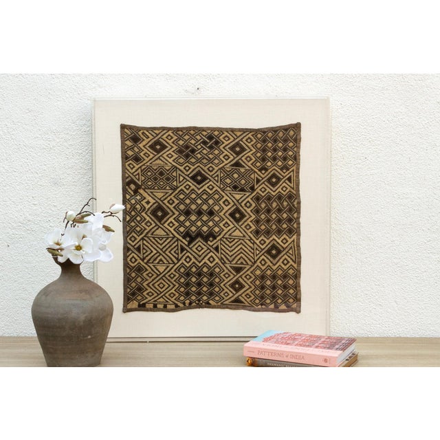 Antique Kuba People Framed Textile For Sale - Image 10 of 10