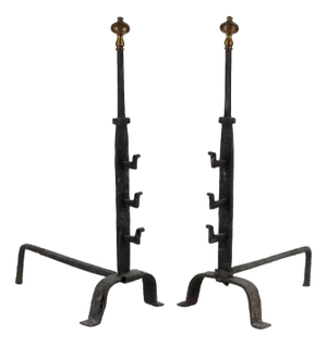 Wrought Iron Andirons