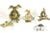 19th Century Inkwell-Harkness Library Gold Hummingbird on Crystal Inkwell SeaShell Mount and Gold Pl For Sale - Image 4 of 7