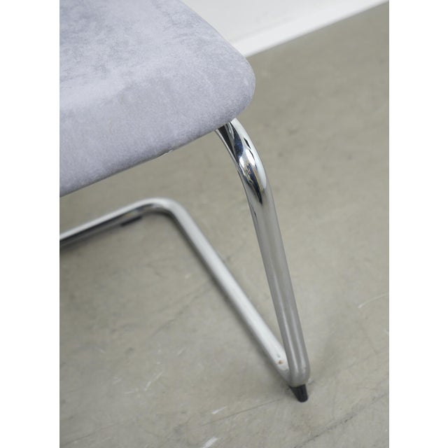 Steel Tube Cantilever Chairs with Grey Fabric Upholstery, Germany, 1970s, Set of 2 For Sale - Image 17 of 18