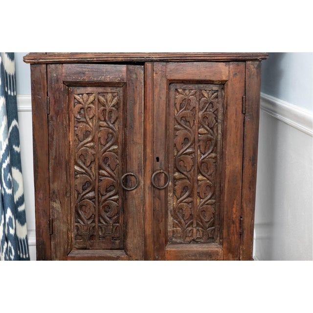 Antique Indonesian Carved Marble Top Cabinet For Sale - Image 4 of 12