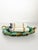 Decorative French majolica asparagus serving dish dating from the 19th century, featuring a highly naturalistic design...
