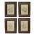 Antique Vintage Set Four French Sepia Style of Francois Boucher Giltwood Frames For Sale