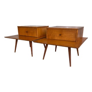 Paul McCobb Planner Group Maple Low Table With Modular Drawer Top For Sale
