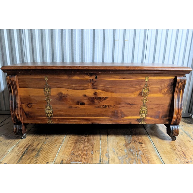Antique HillHoel Mfg. Co. Red Cedar Chest With Casters Chairish