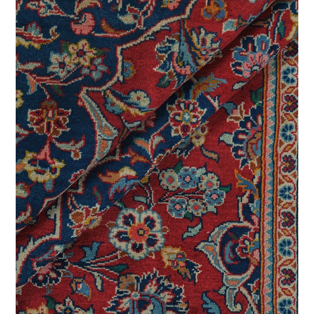 Mansour Original Handmade Persian Kashan Rug For Sale - Image 12 of 12