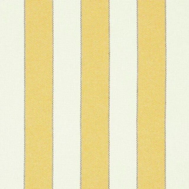 Contemporary Schumacher Blumont Stripe Indoor & Outdoor Fabric in Yellow For Sale - Image 3 of 3