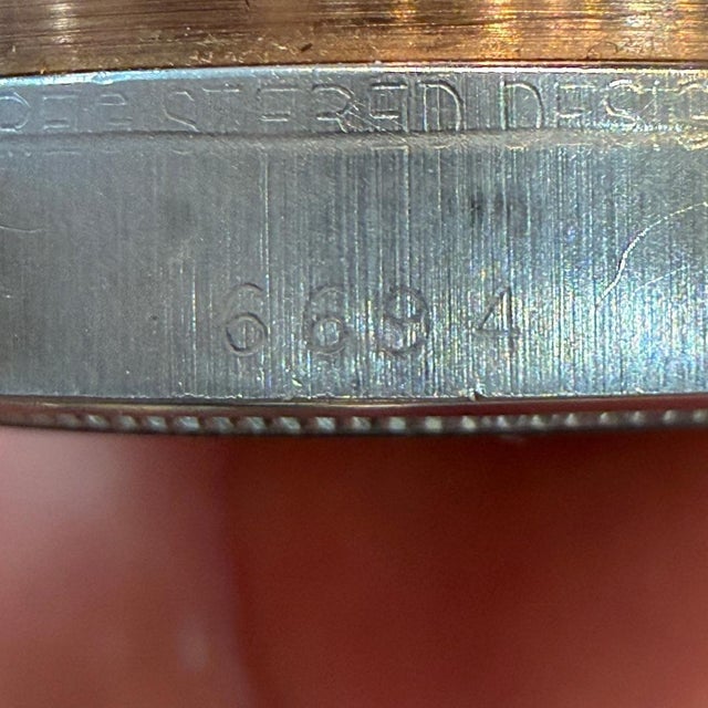 1990s Rolex Oyster Precision 34mm Two-Tone Rose Gold Steel Rare Dial Watch For Sale - Image 11 of 11