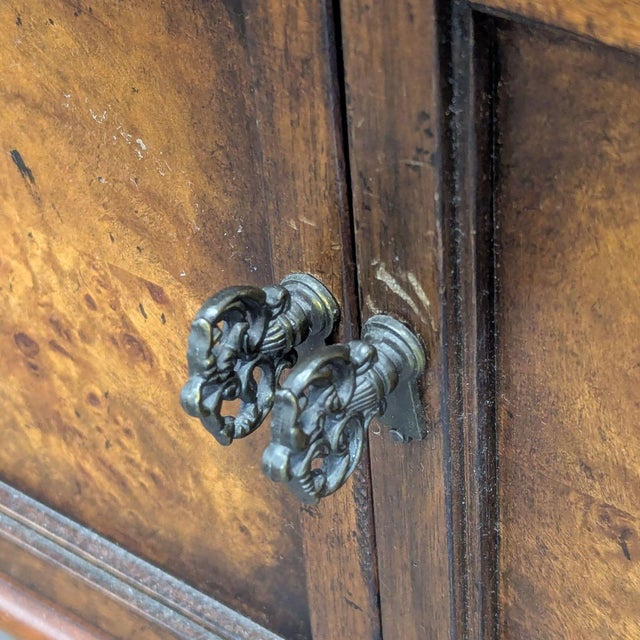 Wood Sideboard With Decorative Veneers and Metal Embellishments For Sale - Image 7 of 13
