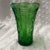 Vintage Emerald Green Scalloped Christmas Star Pattern Vase For Sale - Image 4 of 4