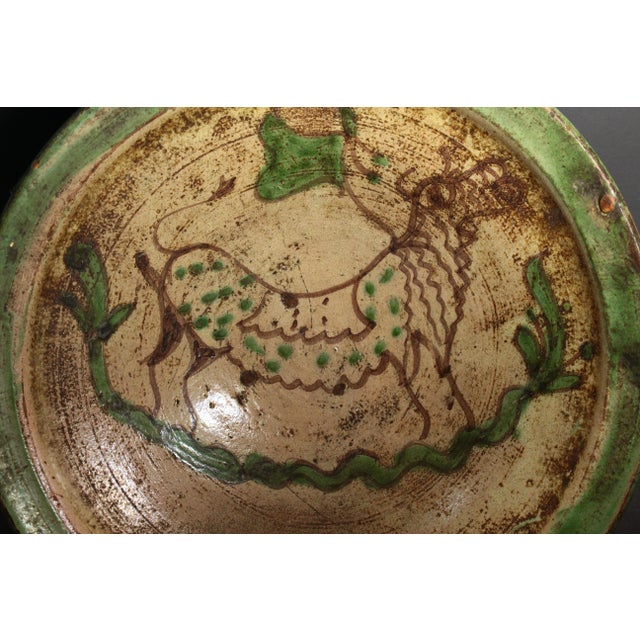 19th / 20th Circa Glazed Earthenware Bowl With Bull, Cuzco Pottery School 5 For Sale - Image 10 of 14