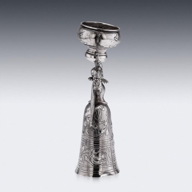 Antique Dutch Silver Wedding Wager Cup, 1911 For Sale - Image 4 of 18