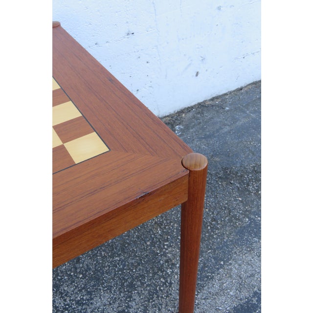 Mid 20th Century Danish Georg Petersen Flip Top Card Game Chest Board Table 6271 For Sale - Image 5 of 16