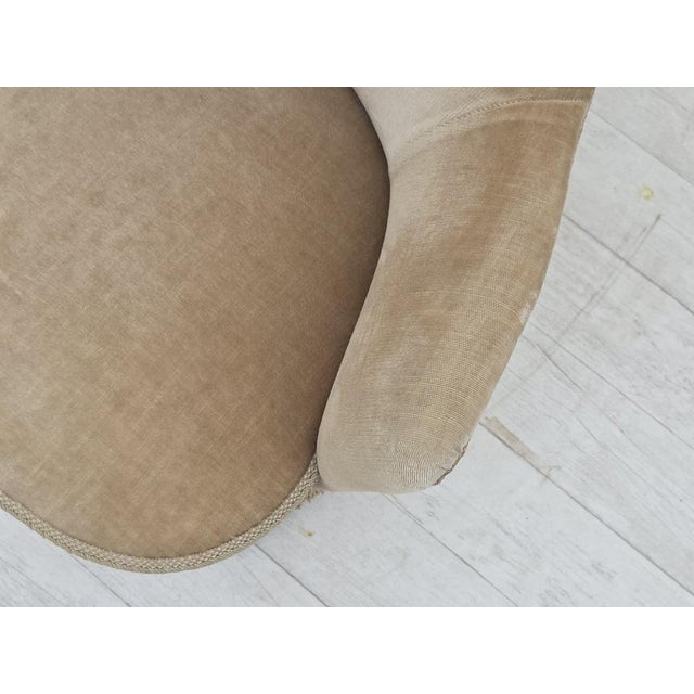 Vintage Danish Chair in Furniture Velour, 1960s For Sale - Image 18 of 18