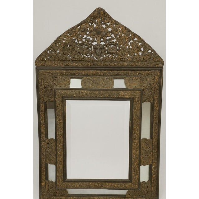 Antique Napoleon III Mirror in Repoussé and Patinated Copper For Sale - Image 9 of 9