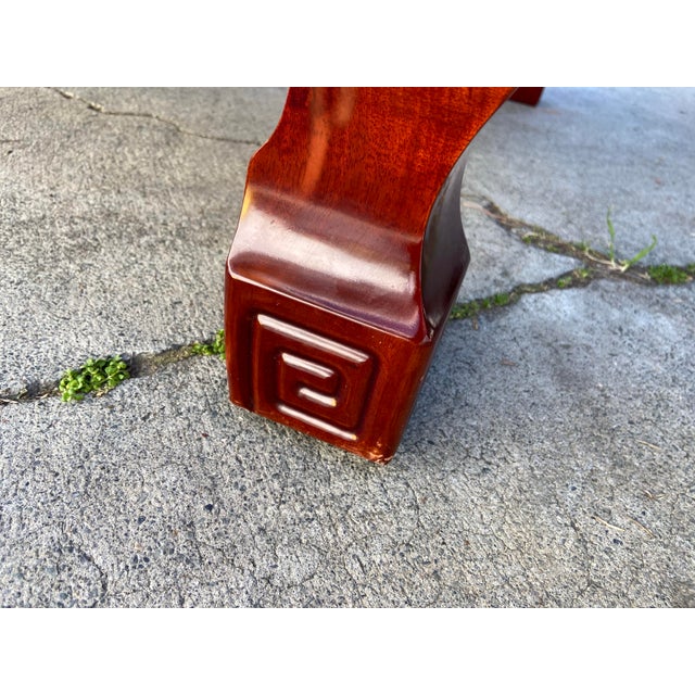 1940s Japanese Lacquer Rosewood Low Tea Coffee Table For Sale - Image 4 of 10