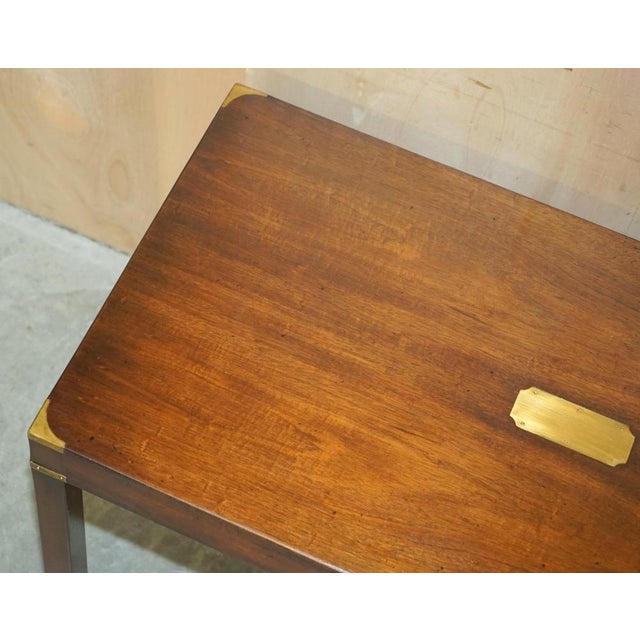 Fine Hardwood Kennedy Military Campaign Writing Table from Harrods London For Sale - Image 14 of 18
