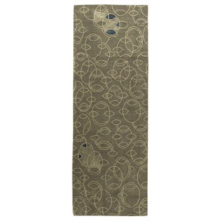 Contemporary Handwoven Wool Runner by Doris Leslie Blau For Sale