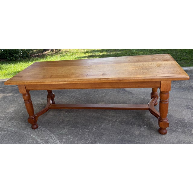 French Country Farm Dining Table For Sale - Image 4 of 12