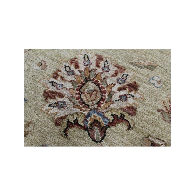 Beige 12x18 Handwoven Indian Agra Area Rug - 108167 For Sale - Image 8 of 12