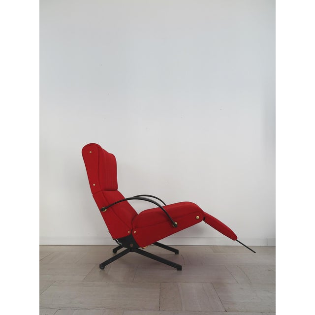 Tecno Italian Model P40 Reclining Chair by Osvaldo Borsani for Tecno, Italy, 1950s For Sale - Image 4 of 18
