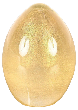 Seguso Murano Egg Paperweight in Murano Glass with Gold Dust, 1970s