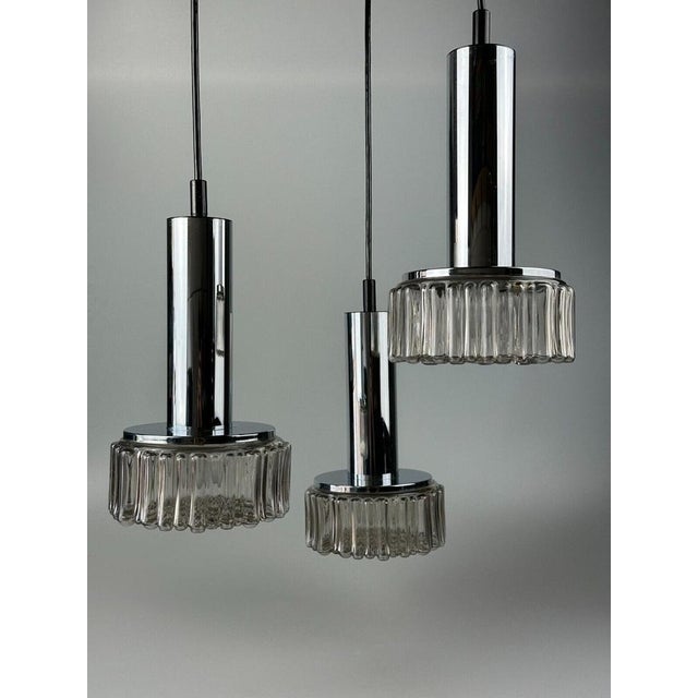Flame Cascade Lamp in Chrome Glass by Staff Leuchten, Germany, 1970s For Sale - Image 12 of 18