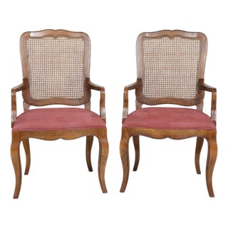 Baker Furniture French Country Armchairs, a Pair For Sale
