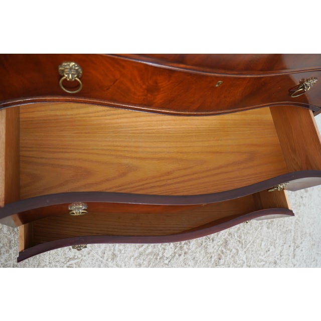 Hickory Chair Furniture Company Hickory Chair Mahogany Serpentine Front Carved Chest For Sale - Image 4 of 17