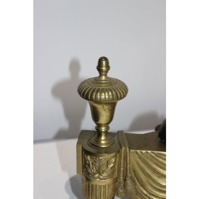 Sphinx Chenets Egyptian Revival 19th Century - A Pair For Sale - Image 10 of 13