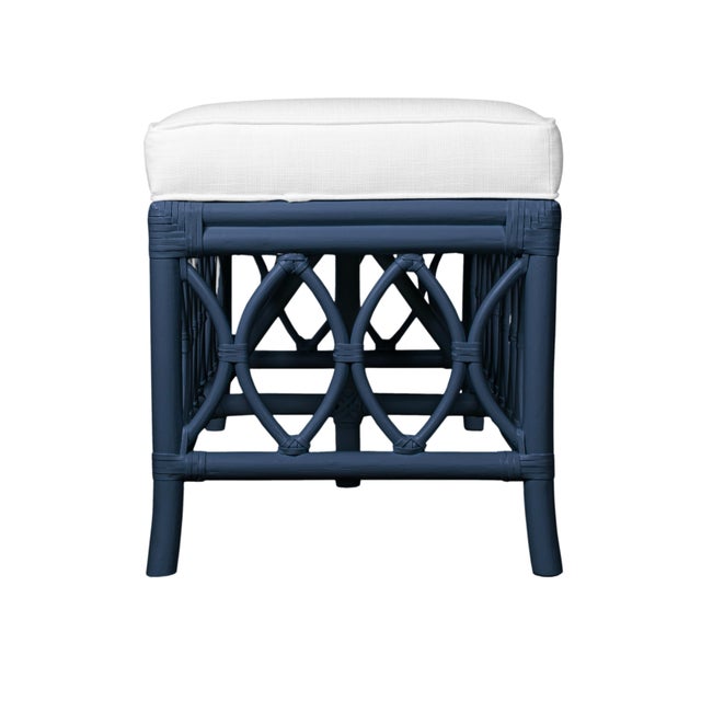 Wood Lillian Bench - Navy For Sale - Image 7 of 8