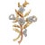 Mid-Century Vintage Platinum and 18k Yellow Gold Diamond Brooch For Sale - Image 4 of 6