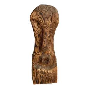 Tiki Witco Style Carved Wood Cryptomeria Statue Mask Face Totem Mid Century 1960s