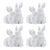 Rustic Ceramic Mini Garden Bunny Couple (Set of 4) For Sale - Image 3 of 4