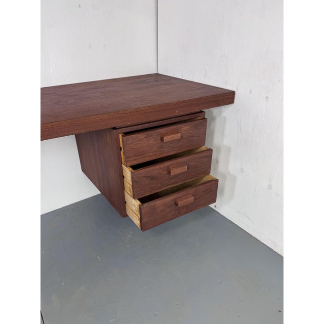 Mid-Century Modernist Danish Teak Desk by George Nakashima, 1950s For Sale - Image 9 of 15