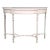 Chic Vintage White Painted Demilune French Louis XVI Console Table For Sale