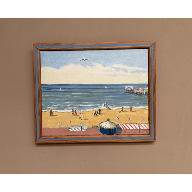 Mona Starfelt, Day at the Beach, 1989, Oil on Canvas, Framed For Sale - Image 18 of 18