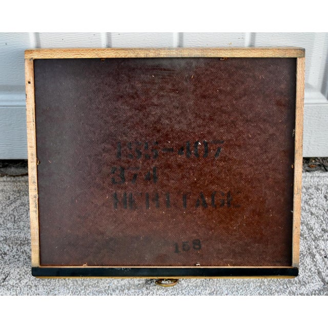 Vintage Drexel Heritage Petite Chinoiserie Painted Accent Table W/Brass Gallery For Sale - Image 14 of 14