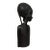 Vintage African Hand Carved Heavy Ebony Wood Female Bust Sculpture For Sale