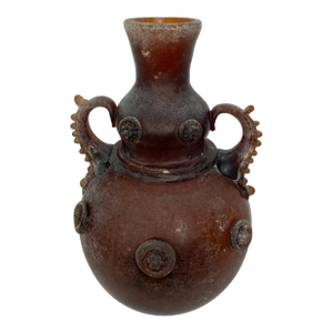 Art Deco Murano Scavo Amphora With Handles and Prunts