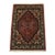 Fine Bidjar Rug 1’5” X 2′ Red Wool Vintage Traditional Hand-Knotted Carpet For Sale