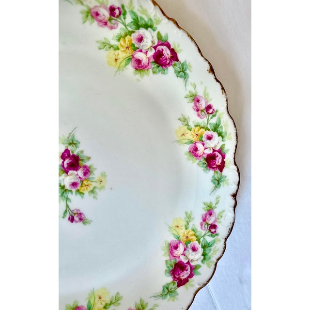 Antique Elite Works French Limoges Rose Charger Plate For Sale In New York - Image 6 of 11
